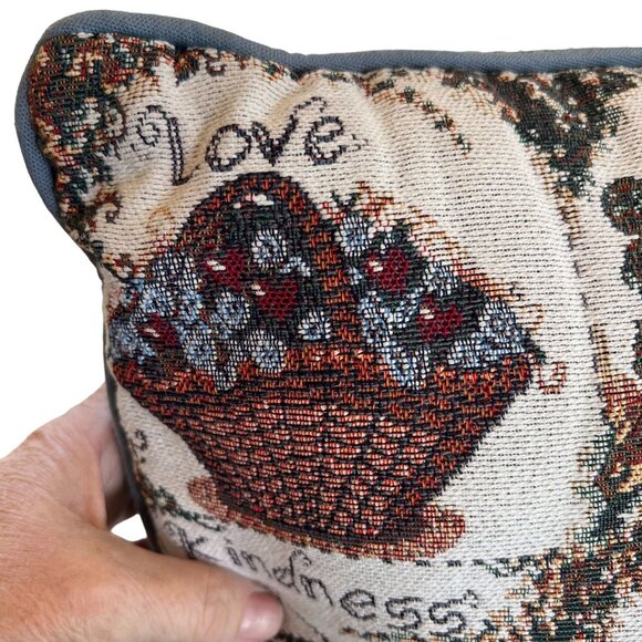 Decorative Tapestry Throw Pillow "Ingredients For A Happy Home" - Picture 7 of 14